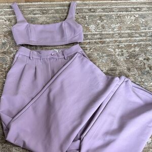 Princess Polly Lilac Pants & Crop Top Set